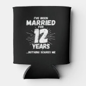 Ehepaare Verheiratet 12 Jahre Witziger 12. Jahrest Dosenkühler (Vorderseite)