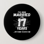 Ehepaare Verheiratet 17 Jahre Sonniges 17. Jubiläu Button (Vorderseite)