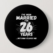 Ehepaare Verheiratet 26 Jahre Witziger 26. Jahrest Button (Vorderseite)