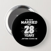 Ehepaare Verheiratet 28 Jahre Witziger 28. Jahrest Button (Vorne & Hinten)