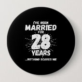 Ehepaare Verheiratet 28 Jahre Witziger 28. Jahrest Button (Vorderseite)