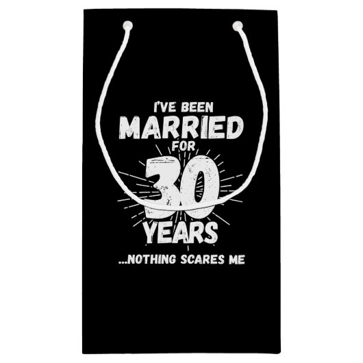 Ehepaare Verheiratet 30 Jahre Witziger 30-jähriger Kleine Geschenktüte (Rückseite)