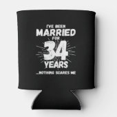 Ehepaare Verheiratet 34 Jahre Witziger 34-jähriger Dosenkühler (Rückseite)