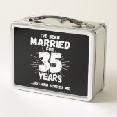 Ehepaare Verheiratet 35 Jahre Sonniges 35-jähriges Metall Brotdose (Rückseite)