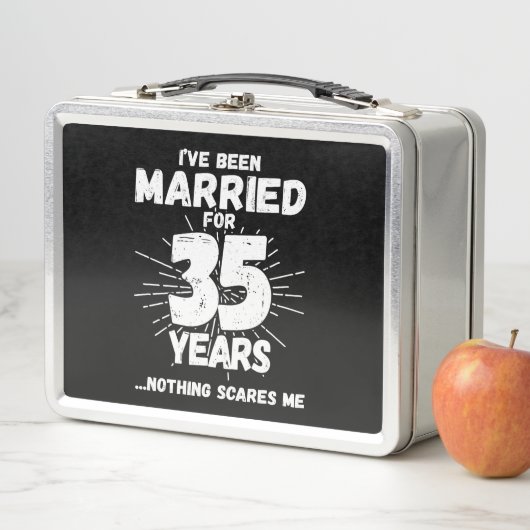 Ehepaare Verheiratet 35 Jahre Sonniges 35-jähriges Metall Brotdose (Beispiel)