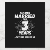 Ehepaare Verheiratet 3 Jahre Funny 3. Jubiläum Weinetikett (Einzelnes Label)