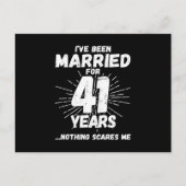 Ehepaare Verheiratet 41 Jahre Witziger 41. Geburts Postkarte (Vorderseite)
