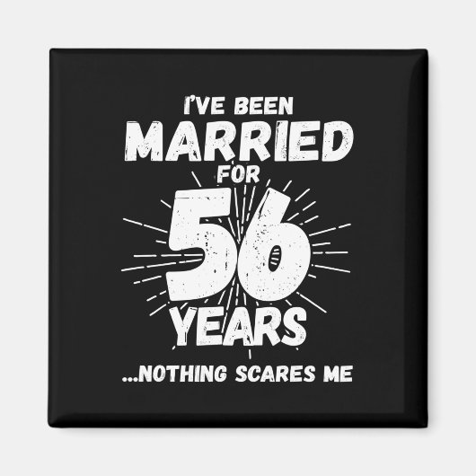 Ehepaare Verheiratet 56 Jahre Funny 56 Jahre Jubil Magnet (Vorne)