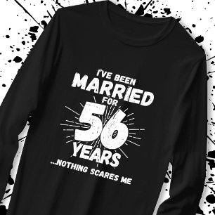 Ehepaare Verheiratet 56 Jahre Funny 56 Jahre Jubil T-Shirt