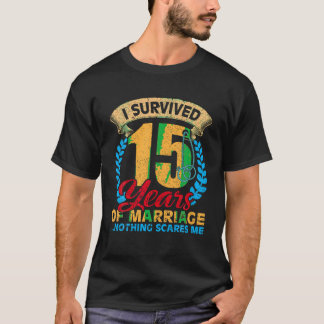 Ehepaare Verheiratet für 15 Jahre Die sonnige 15. T-Shirt