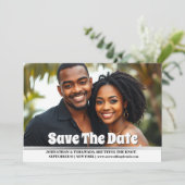 Ehepaare Verlobung Hochzeitsankündigung Foto Einladung (Stehend Vorderseite)