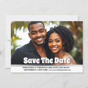 Ehepaare Verlobung Hochzeitsankündigung Foto Einladung