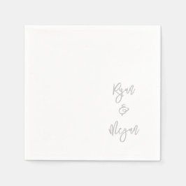 Ehepaare Verlobung NAME & NAME Hochzeit Serviette