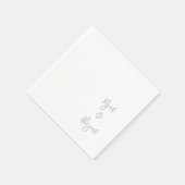 Ehepaare Verlobung NAME & NAME Hochzeit Serviette (Ecke)