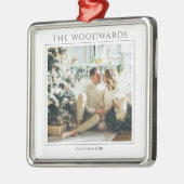 Ehepaare Weihnachts-Foto Keepake Ornament Aus Metall (Links)