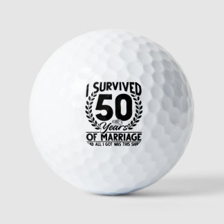 Ehepaare zum 50. Hochzeitstag Ehefrau 50 Golfball