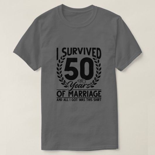 Ehepaare zum 50. Hochzeitstag Ehefrau 50 T-Shirt (Design vorne)