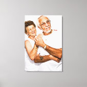 Ehepaares Hochzeitstag-Foto Leinwanddruck (Vorderseite)