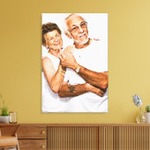 Ehepaares Hochzeitstag-Foto Leinwanddruck (Insitu (Wohnzimmer))