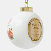 Ehepaares Name Golden 50. Wedding Anniversary Gesc Keramik Kugel-Ornament (Links)