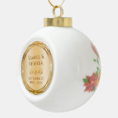 Ehepaares Name Golden 50. Wedding Anniversary Gesc Keramik Kugel-Ornament (Rechts)