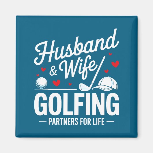 Ehepartner Golfpartner Paare Design Magnet (Vorne)