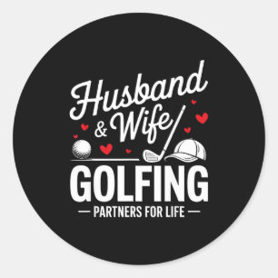 Ehepartner Golfpartner Paare Runder Aufkleber
