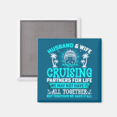 Ehepartner Kreuzfahrt Partner Paar Design Magnet (Vorderseite/Rückseite)