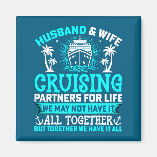 Ehepartner Kreuzfahrt Partner Paar Design Magnet (Vorne)