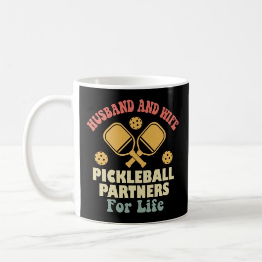Ehepartner Pickleball Partner fürs Leben Kaffeetasse (Links)