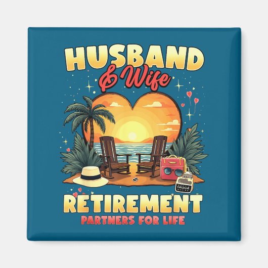Ehepartner Ruhestand Partner Paare Design Magnet (Vorne)