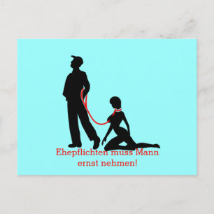 Ehepflichten sind eben Mannespflichten auch Postkarte