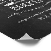 Eheposter Gästebuch Bucketlist (Ecke)