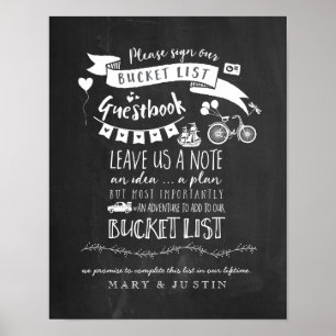 Eheposter Gästebuch Bucketlist