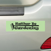 Eher arbeitet im Garten Autoaufkleber (Auf Auto)