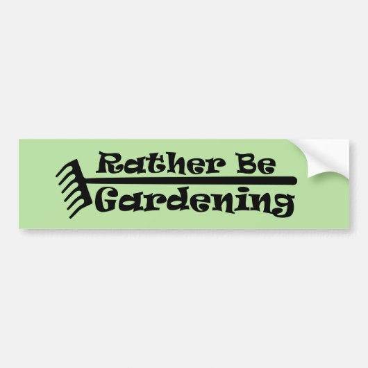Eher arbeitet im Garten Autoaufkleber (Vorne)