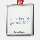 Eher arbeitet im Garten Silbernes Ornament (Links)