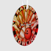 Eher Bowling spielen Ornament (Vorderseite)