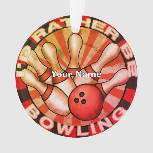 Eher Bowling spielen Ornament (Vorderseite)