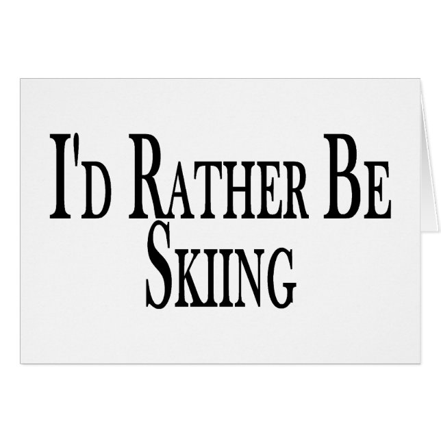Eher fährt Ski (Vorderseite (Horizontal))