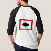 EHER FISCHT T-Shirt mit Front/hinterem Entwurf (Rückseite)