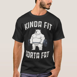 Eher Fitziemlich Fettes Polarbär-Gewichtheber-Stud T-Shirt
