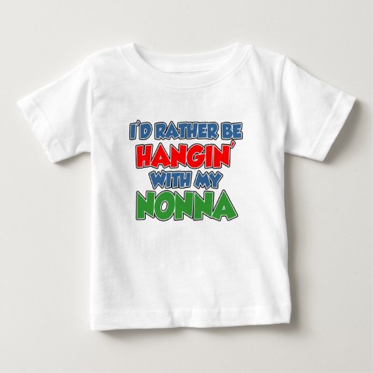 Eher hängt mit Nonna Baby T-shirt (Vorderseite)