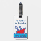 Eher kreuzt meine Tasche Gepäckanhänger (Rückseite vertikal)