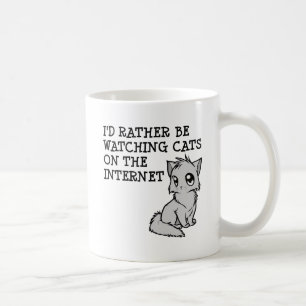 Eher lustigen Katzen-Mug anschauen Kaffeetasse