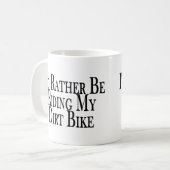 Eher reitet mein Schmutz-Fahrrad Kaffeetasse (Vorderseite Links)