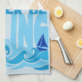 eher Segeln als in Galley Geschirrtuch (Viertel Falte)