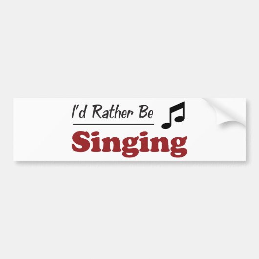 Eher singt autoaufkleber (Vorne)