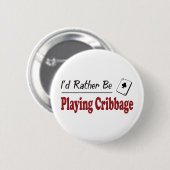 Eher spielt Cribbage Button (Vorne & Hinten)