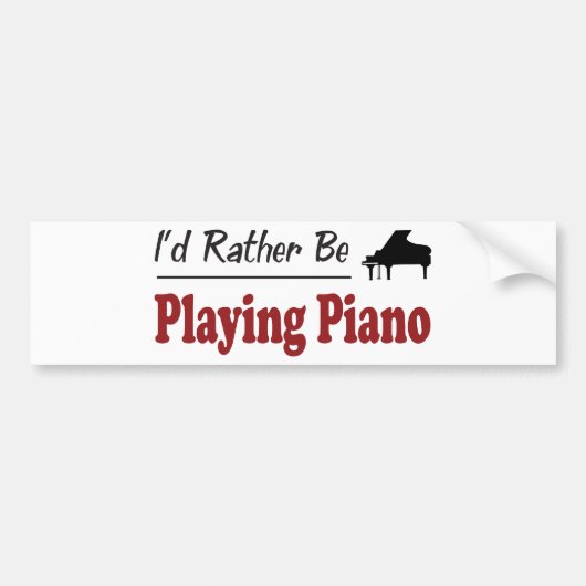 Eher spielt Klavier Autoaufkleber (Vorne)